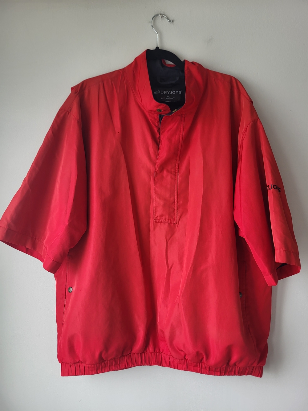 FootJoy Red Short-Sleeve Pullover Golf Jacket